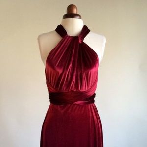 Red Velvet Infinity Bridesmaids Dress